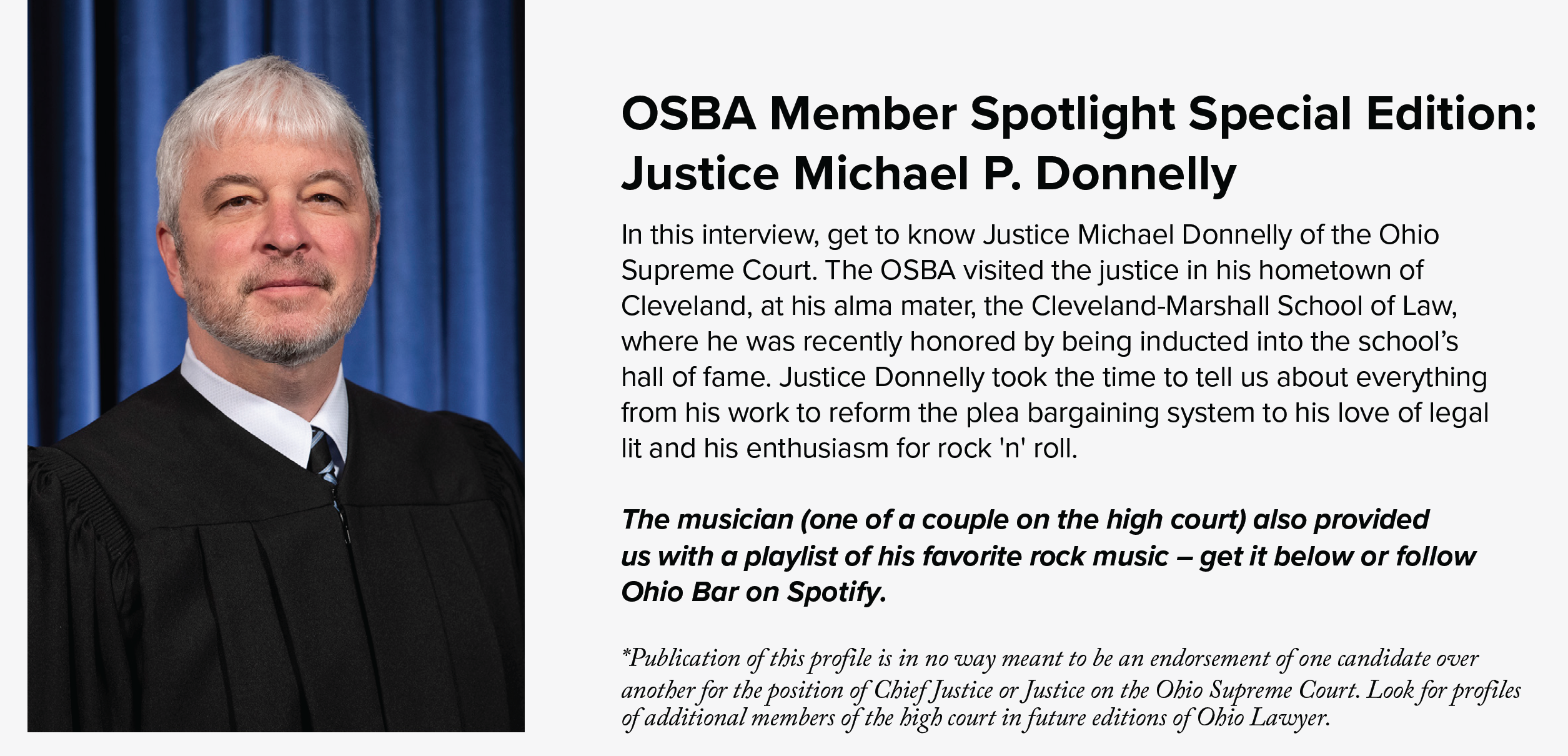 Member Spotlight Special Edition: Meet Justice Michael Donnelly